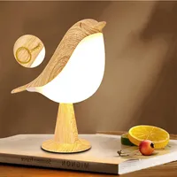 Nachtlicht Dimmbar, LED Lampe Tischlampe Akku Kabellose, Wiederaufladbar Vogel Nachttischlampe Für Kinder Erwachsene Männer Frauen Geschenke