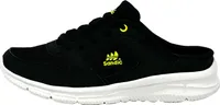 Nowaland Damen Herren Pantoletten Sandalette Slipper Sabots Sneaker ,Schwarz/Grün , 41