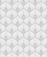 Masureel Tapeta s motivem art déco v černé a bílé barvě - 632124 - 53 cm x 10,05 m