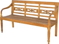 Gartenbank Aoste Teak Massivholz - Breite: 150 cm