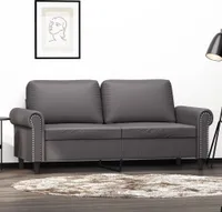 Cloris DesignMöbel 2-Sitzer-Sofa Grau 140 cm Kunstleder , Schlafsofas 2024 Neu