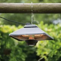 Promiennik sufitowy Sunred Spica Square 2000 W Halogen Czarny CE17SQ-B