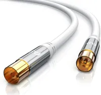 Primewire HDTV anténny kábel so 4-cestným tienením IEC samec na RF samicu / 75 Ohm / 135dB - 2 m