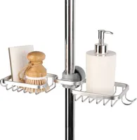Goliving Duschregal hängend – ohne Bohren – Küchenregal – 2er-Set – Badezimmerzubehör – Schwarz