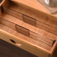 Schubladentrenner, 4tlg Schubladentrenner Verstellbar, Schubladen-Organizer, Aufbewahrungsteiler, Schubladenteiler, Schwarz