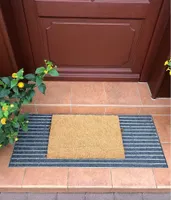 Fußmatte für innen & außen, Kokos Fussmatte für die Haustür, Kokosmatte rutschfest Türmatte 40x60 cm