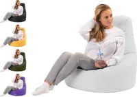sunnypillow Gaming Sitzsack XXL mit Styropor Füllung Outdoor & Indoor für Kinder & Erwachsene Sitzsäcke Sitzkissen Bodenkissen viele Farben zur Auswahl Weiß