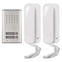 EMOS Audio-Türsprechanlage Set für zwei Teilnehmer, zur Aufputzmontage, Gegensprechanlage, Audio-Kit mit Türöffner-Möglichkeit, H1086