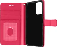 Etui skórzane Xiaomi Redmi Note 10 Pro z kieszeniami na karty - różowe