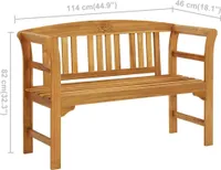 vidaXL Zahradní lavice 114 cm z masivního dřeva akácie
