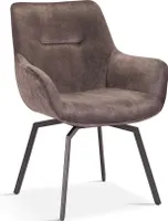 Stozy Samt Esszimmerstuhl Drehbar Chrisley Taupe