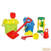 2x Kinder Sandspielzeug Sandkasten Spielzeug Schaufel Rechen Förmchen 6-tlg Set 