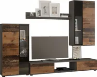 Wohnwand 4tlg Wohnzimmer - Set SALSA matera / old style Vitrinen TV Schrank Wandregal