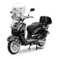 Retroroller EasyCruiser Schwarz 125ccm Euro5 EFI Motorroller Scooter Kleinkraftrad