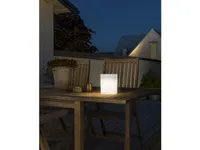 stolová solárna lampa 1W 15 cm biela