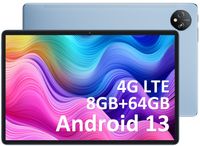 Blackview 10-Zoll-Tablet Tab80 Android 13-Tablets, 8 GB + 64 GB/2 TB erweiterbar, 4G-Dual-SIM-Kartensteckplatz und 5G-WIFI-Tablet, Octa-Core-Android-Tablet, 13-MP-Kamera, 7680-mAh-Akku