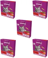 Sucha karma dla dorosłych kotów z wołowiną Whiskas Adult 5x800g