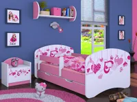 Happy Babies Kinderbett - Mit Matratze & Schublade und Rausfallschutz, 70x140, Mädchen Kinderbetten & Jugendbett Jungen Kids Bed
