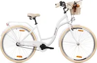 Goetze Style 28 Zoll Citybike, 3-Gang Shimano Nabenschaltung, Tiefeinstieg mit Rücktrittbremse, Damenfahrrad mit Korb