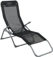 Saunaliegen Bäderliegen schwarz 142x58x99cm Sonnenliege Gartenliege Strandliege