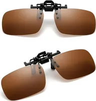 2 Stk Braun Sonnenbrille Aufsatz Clip, UV400-Schutz, Polarisationsbrille Clip, Sport nachtfahrbrille