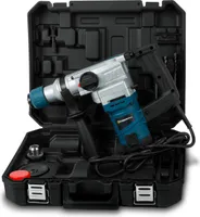 EBERTH Bohrmaschine Bohrhammer Abbruchhammer Elektrisch 1100W Transportkoffer, 3x SDS Plus Bohrer, 2x SDS Plus Meißel, Schnellspannfutter