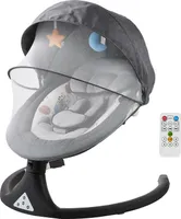 SucceBuy Babyschaukel für Kleinkinder 5 Geschwindigkeiten 3 Sitzpositionen Fernbedienung Bluetooth