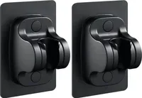 2er-Pack Duschkopfhalterung Ohne Bohren Stark Kleber Handbrause Halter Duschkopf Halterung, Schwarz