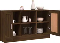 Kredens brązowy dąb 120x30,5x70 cm materiał drewnopochodny