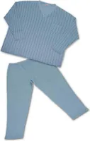 Übergrößen Schicker Pyjama HONEYMOON Blau 5XL