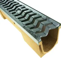 Entwässerungsrinnen HR-15 B-125 Guss Kantenschutz