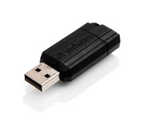 Verbatim PinStripe USB Drive 8GB - Black, 8 GB, USB 2.0, Kappe, 21 mm, 54 mm, 9.22 mm