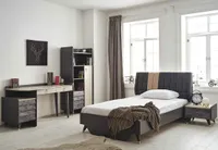 Schlafzimmer Set Bett, Nachttisch, Schreibtisch, Bücherregal JVmoebel