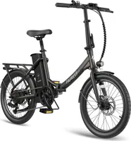 Skladací elektrický bicykel F20 Lasting 250W 36V 18,2Ah 20 palcový F20 Lasting LCD Citybike Black