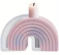 GKA Silikonform Regenbogen Gießform Seifenform Kerzenform Form für Kerze Kerzenherstellung