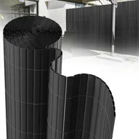 SWANEW Privacy screen mat PVC zástěna pro soukromí zahradní plot balkonový plot větrná zábrana balkonové obložení antracit 90x400cm