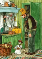 Postkarte "Pettersson und Findus: Findus mit Lucia-Maskierung"