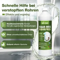 bio-chem Haar-Weg Abflussfrei – Abflussreiniger EXTRA STARK – 20 L Kanister - Bis zu 20 Anwendungen je Liter Rohrreiniger – Extrem effektiv & materialschonend gegen Verstopfungen & Haare -  DE