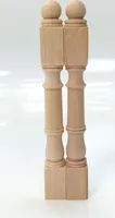 2 St. Geländer Endpfosten Holzpfosten für Krippe oder Puppenhaus aus Holz. 9 cm.