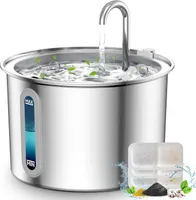 Oneisall – Trinkbrunnen für Hunde & Katzen aus Edelstahl  PWF-001, 2L