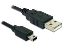 DELOCK USB Kabel A -> Mini-B St/St 0.70m sw