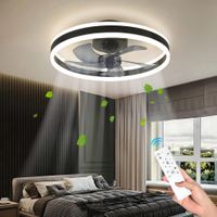 Stropní ventilátor s LED osvětlením a dálkovým ovládáním, možnost ovládání přes aplikaci, nastavitelná rychlost ventilátoru, mnoho funkcí