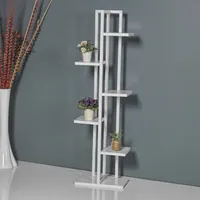 Blumenständer Tohmajärvi 6 Ebenen Blumenregal 120 x 34 x 21 cm Pflanzenständer Indoor Pflanzenregal Wohnzimmer Weiß