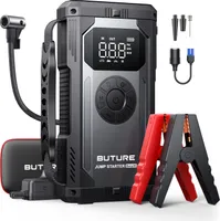 Buture KFZ Batterieladegerät, Auto Starthilfe Powerbank mit Luftkompressor, 150PSI 4000A  (alle Benziner/10 l Diesel)