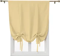 Einfacher Verdunkelungsvorhang, Stabtasche Wärmeisolierter Raum Verdunkelung Römischer Schatten für Schlafzimmer Wohnzimmer Küche Kleines Fenster (Beige, 100x120cm)