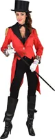 M222111-L rot-schwarz Damen Zirkusdirektorin Zirkusdame Frack Gr.L=44