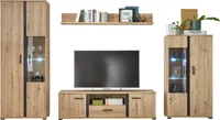 Anbauwand 4-tlg inkl. LED-Beleuchtung KANADA von HBZ Artisan Eiche