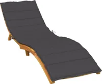 Sonnenliegen-Auflage Melange Anthrazit 200x60x4 cm Stoff