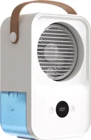 Luftkühler Klimaanlage,4Kühlstufen USB Air Cooler,Wasserkühlungszerstäubung Desktop-Luftkühler， tragbar Mini-Ventilator Für Zuhause，Weiß