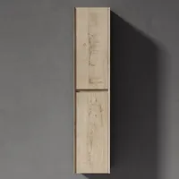 doporro Seitenschrank Badschrank Schmal Hochschrank Badezimmer Hängend Regal BHT ca: 35x30x160cm Midischrank in Eiche Greige Rimo